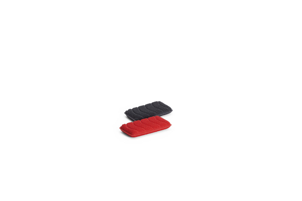 SILICONE 2 PC SPONGE SET/BLK & RED